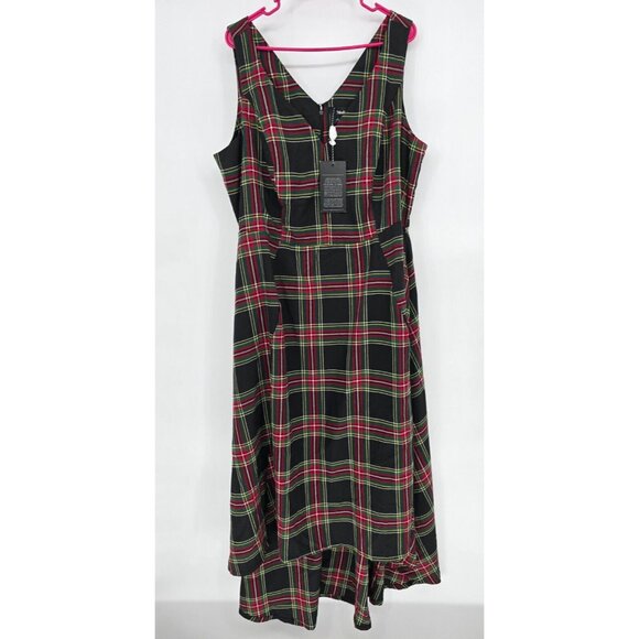 ModCloth x Collectif Size 16 Dress Isabella Rock Check Sleeveless NWT - Picture 2 of 7